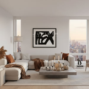 FLEX Graffiti Art Print | Minimalist Black & White Decor