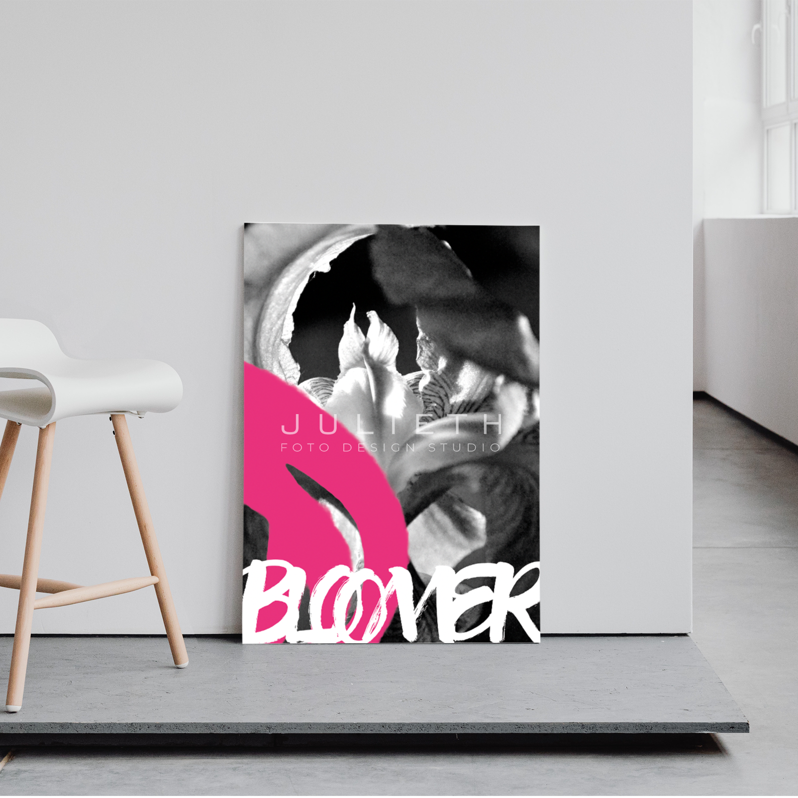BLOOMER Graffiti Print | Pink Urban Botanical Wall Art
