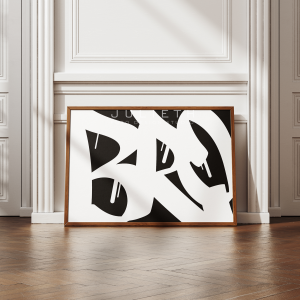 BRO Graffiti Art Print | Bold Black & White Decor
