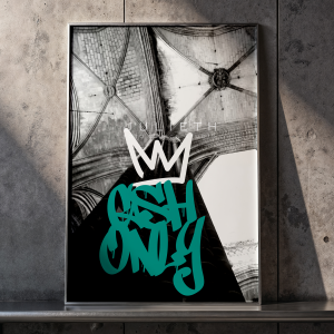 Cash Only Graffiti Barcelona Print | Urban Street Photo