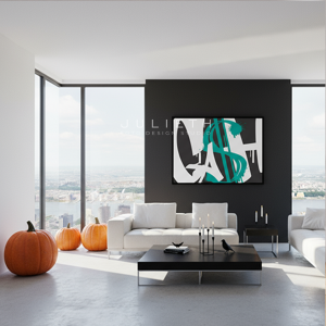 CASH Graffiti Art Print | Turquoise Dollar Sign Art