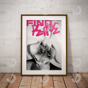 find-peace-pink-typography-poster