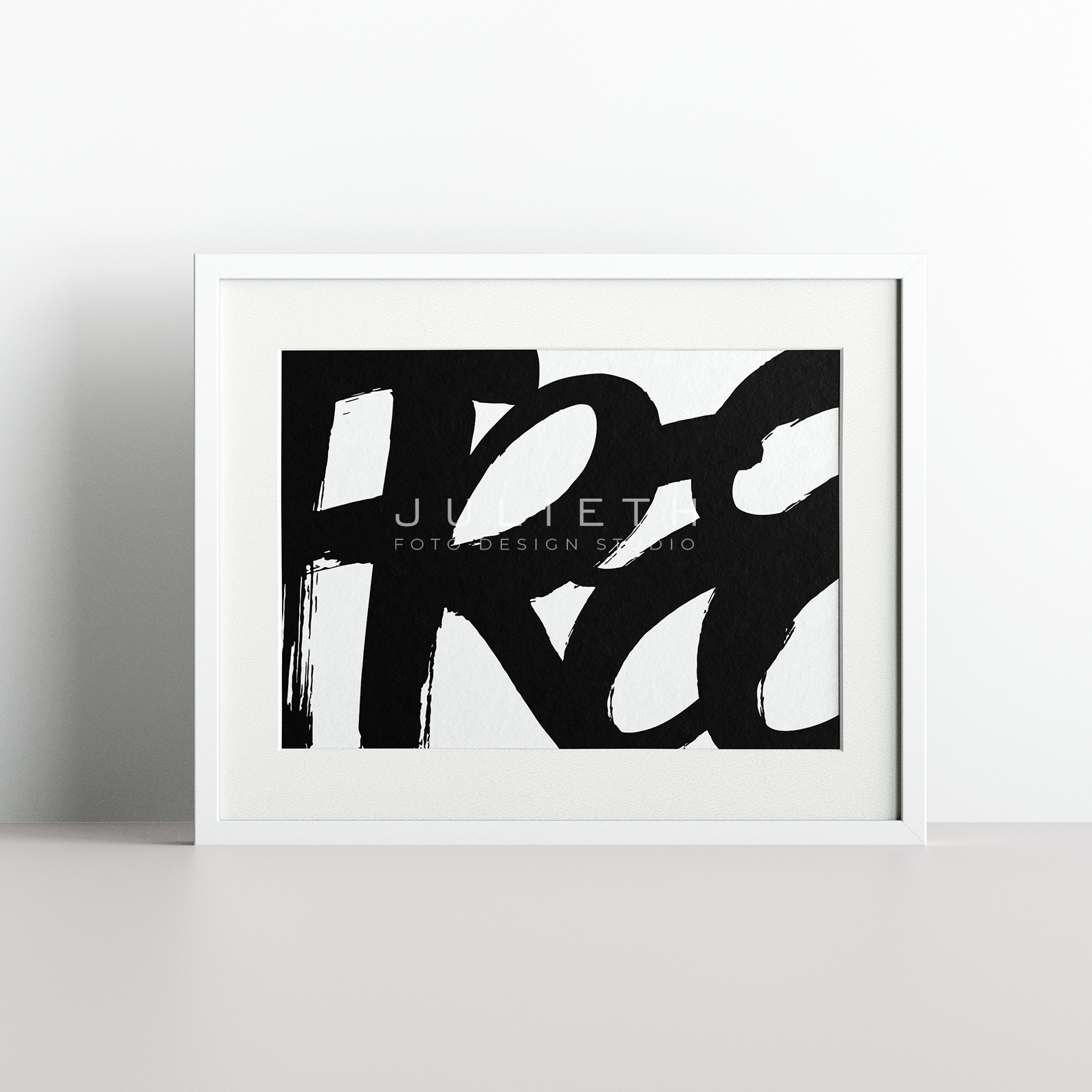 FREE Graffiti Art Print | Horizontal Black & White Art