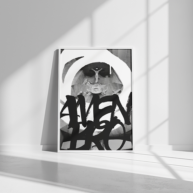 Amen Bro Graffiti Print | Barcelona Church Urban Art