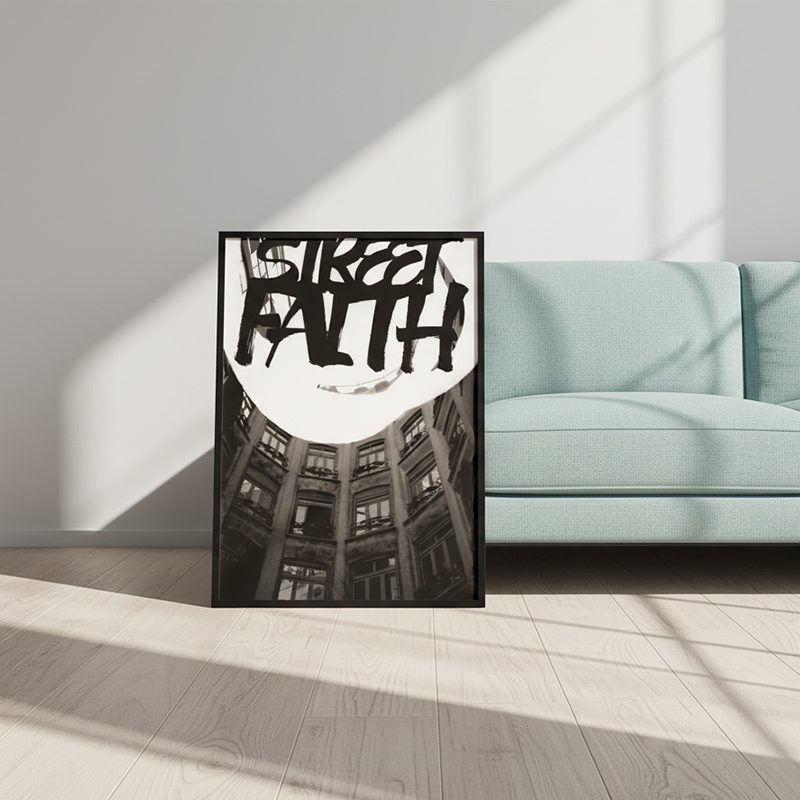 Street Faith Graffiti Art | Urban Spiritual Wall Decor