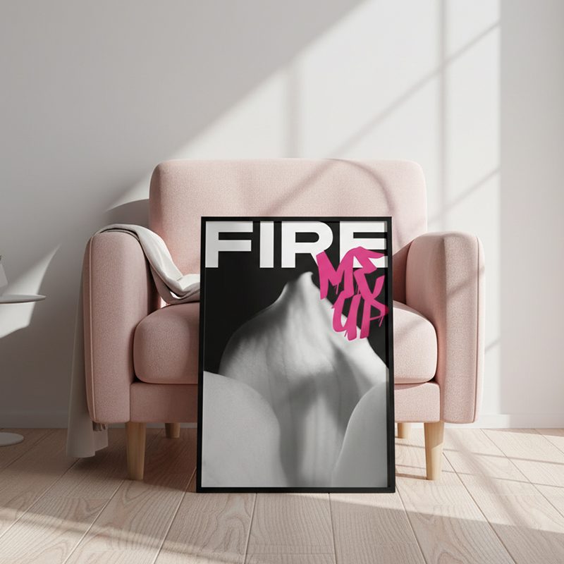 Fire Me Up Graffiti Print | Pink Orchid Urban Art