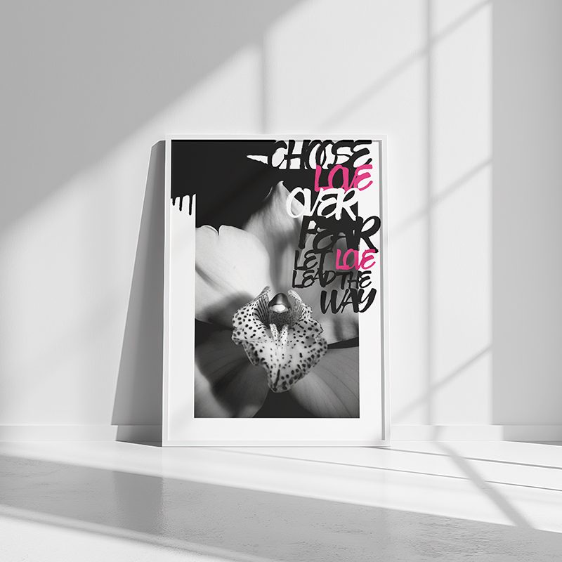 Choose Love Graffiti Art Print | Modern Urban Photography Decor
