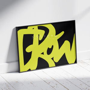 GROW Graffiti Art Print | Banana Green Urban Decor