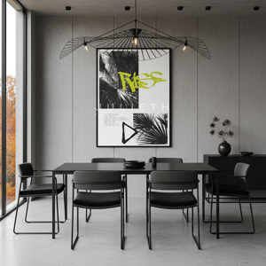 RISE Graffiti Typography Poster | Black & White Urban Art