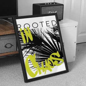 Rooted in Chaos Print | Urban Palm Tree Graffiti Art