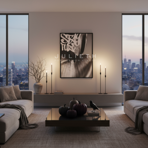 Stay Pure Graffiti Print | Minimalist Orchid Wall Art