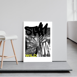 Stay Wild Graffiti Art | Alocasia Botanical Print