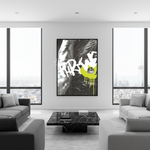 Abstract Black and White Graffiti Photo Art