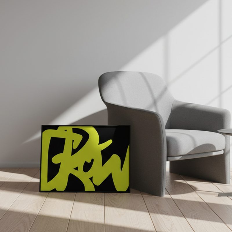 GROW Graffiti Art Print | Banana Green Urban Decor