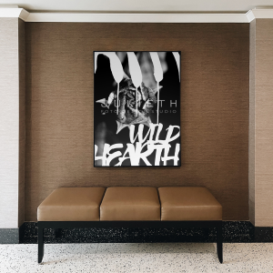 Wild Heart Graffiti Poster | Black & White Hibiscus Street Art
